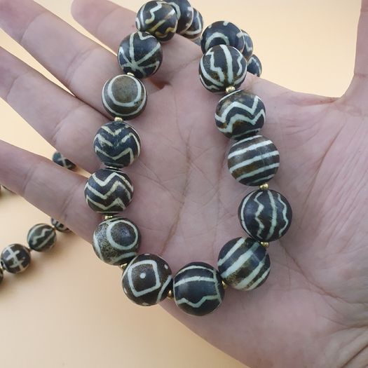Rare Authentic Antique Burmese Pumtek Pyu Beads Necklace
