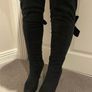 Ladies Black Suede Thigh high boots Size 40/UK6.5 Image 7
