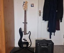 Harley Benton Electric Bass Guitar and Amp