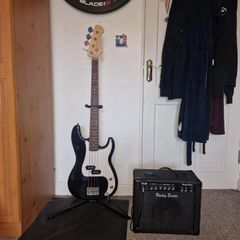 Harley Benton Electric Bass Guitar and Amp