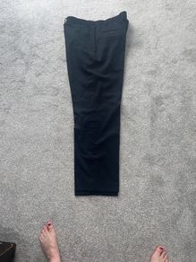 Never Worn Pure Wool Dark Navy Trousers Size 40"31"