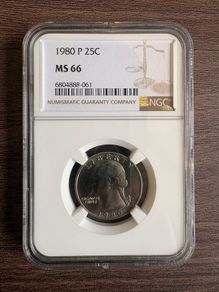 Usa 1980 P 25c Ngc Ms66