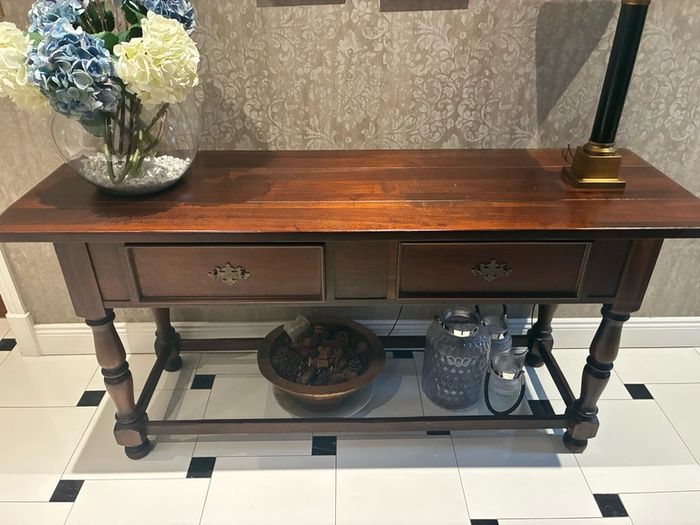 Vintage wooden hall table