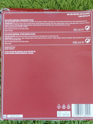 Old Spice Captain Aftershave 100ml Stick Deodorant 50ml