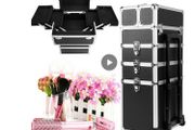 Multi-function 4 in 1 Beauty Cosmetic makeup nail hairdressing Beauty Case black Vanity Trolley