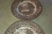 Set 3 of hanging side plat of river sein Castles English Iron Stone