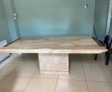 Solid Dining Table and Matching Cabinet