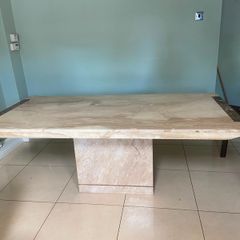 Solid Dining Table and Matching Cabinet