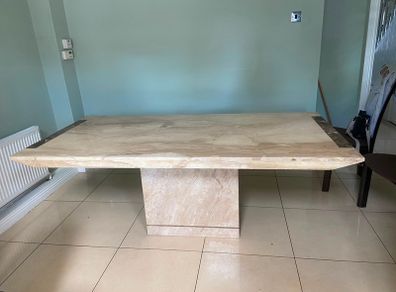 Solid Dining Table and Matching Cabinet