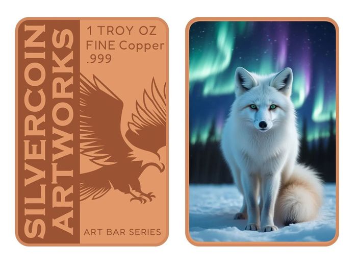 1 Troy Oz Copper Art Bar Fantasy Animals Series