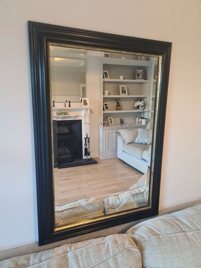 Large Charcoal Black Wall Mirror