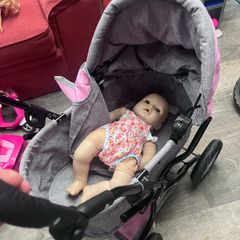Doll pram and baby