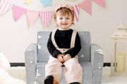 Kids Sofa Bed 2-in-1 Flip Out Cuddly Flannel Toddler Couch Convertible Sofa to Lounger Children Sofa Bed Children's Day and Birthday Gift for Girls Boys, Grey with Stars