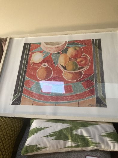 Cesar Manrique Framed Print - Colourful Fruit - 72 cm wide by 52 cm
