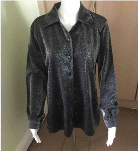 Sparkle dark silver blouse