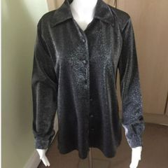 Sparkle dark silver blouse