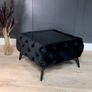 Luxury Velvet Chesterfield Coffee Table 63x63x35cm Square Velvet Image 2