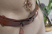 Made in England Tan Leather Boho Belt