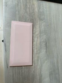 Pink subway tiles