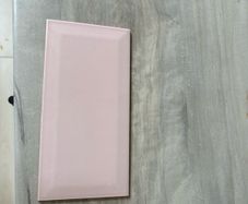 Pink subway tiles