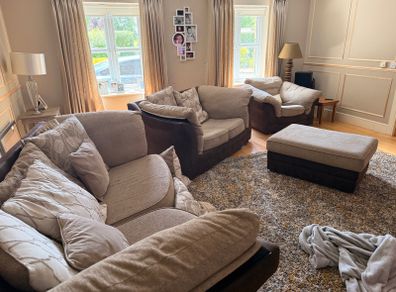 3-2-1 sofa + footstool