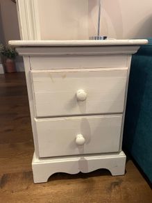 Two drawer bedside table