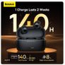 Baseus Bowie MA10 TWS Bluetooth Headset Wireless Earphone 48dB Noise Cancelling 140h Playtime Bluetooth 5.3 Image 5