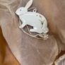 Maileg metal hand painted set of 5 rabbits in gift box . Image 7