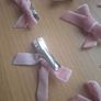 10 pink velvety hair ribbons Image 3