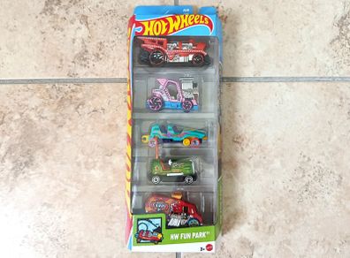 Hot Wheels HW Fun Amusement Park Cars Vehicles die-cast 1:64 5-Pack 2025 JBJ88