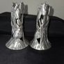 1990 Seagull Pewter Tulip Candle Holders Image 3