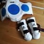 Taekwando protective gear - child. Arm guards, shin and foot guards, chest guard and head gear. Image 3