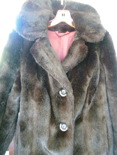 Faux Fur Jacket Coat Medium-Switzers Dublin- Excellent Condition Darkest Brown. LADIES. Beautiful quality.