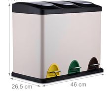 Three Compartment Bin (Small 3x8 litres)