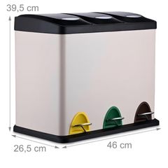Three Compartment Bin (Small 3x8 litres)