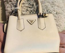 Elegant White Handbag + Wallet Set (Prada-inspired)