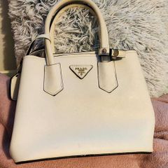 Elegant White Handbag + Wallet Set (Prada-inspired)