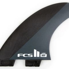 FCS II Large MF Mick Fanning Neo Carbon Thruster Surfboard Fins - Black Charcoal