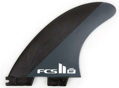 FCS II Large MF Mick Fanning Neo Carbon Thruster Surfboard Fins - Black Charcoal