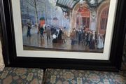 Outside the Vaudeville Theatre, Paris by Jean Beraud - Large framed print