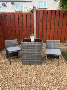 Rattan bistro set outdoor garden furniture
