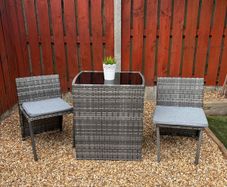 Rattan bistro set outdoor garden furniture