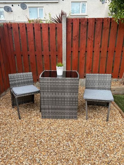 Rattan bistro set outdoor garden furniture