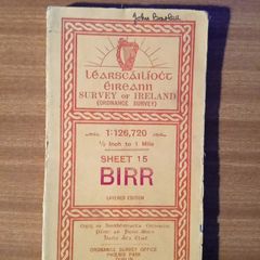 Ordinance Survey map of Birr. Half inch.