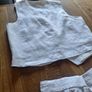 Ladies White Linen 2 Piece Image 2