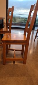 Solid wood dining table and 6 chairs