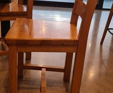 Solid wood dining table and 6 chairs