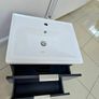 Brand New Sonas Stockholm 80cm Wall-hung Vanity  Midnight Grey Image 6