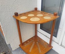 Pool cue corner stand