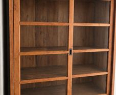 Large Solid Wood Glass Display Cabinet / Kitchen